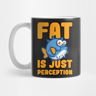 Fat Humor - Funny Blowfish Puffer Fish - Funny Fat Sayings Mug